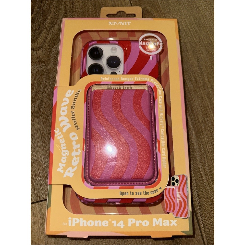 MVMT iPhone 14 Pro Max Magnetic Retro Wave Phone Case w/ Wallet